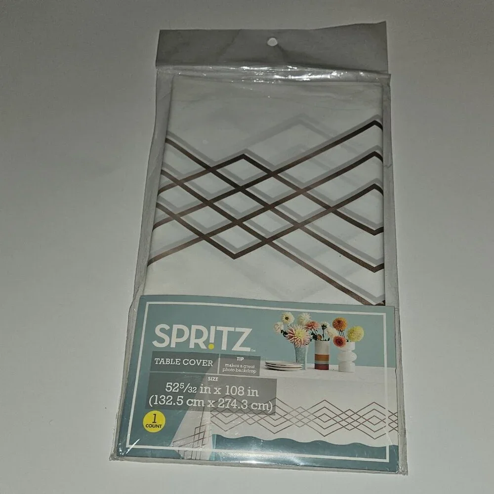 NEW Party Supplies Lot 4 Table Covers Spritz 52x108 Blue Striped Photo Backdrop